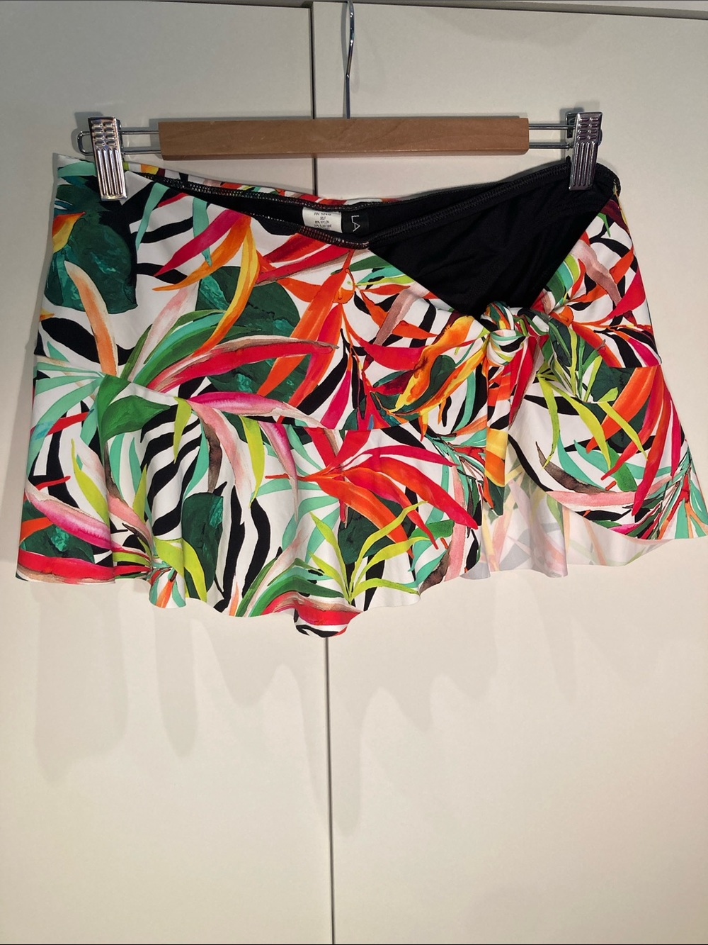La Blanca Multicolor Tropical Ruffle Swim bikini skirt 8
